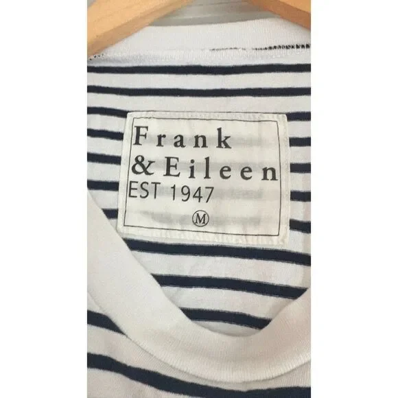 Frank & Eileen Aiden Vintage Muscle Tee Navy & White Stripe Size M - Picture 3 of 3